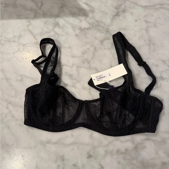 Journelle Romy Demi Bra, black lace, 34D, brand new with tags - Picture 2 of 3